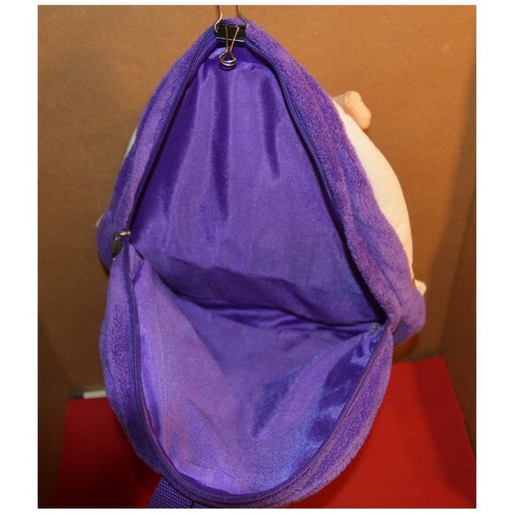 Kids Backpack Caesars Cleo Bear School Bag Fabric Gold & Purple Adjustable Strap - Picture 3 of 4